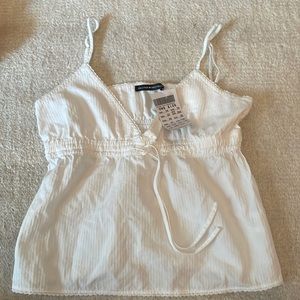 brandy NWT white tank